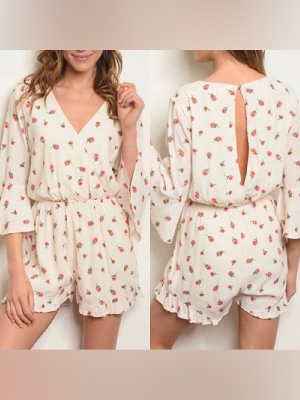 NWOT Everly Floral Romper (M)